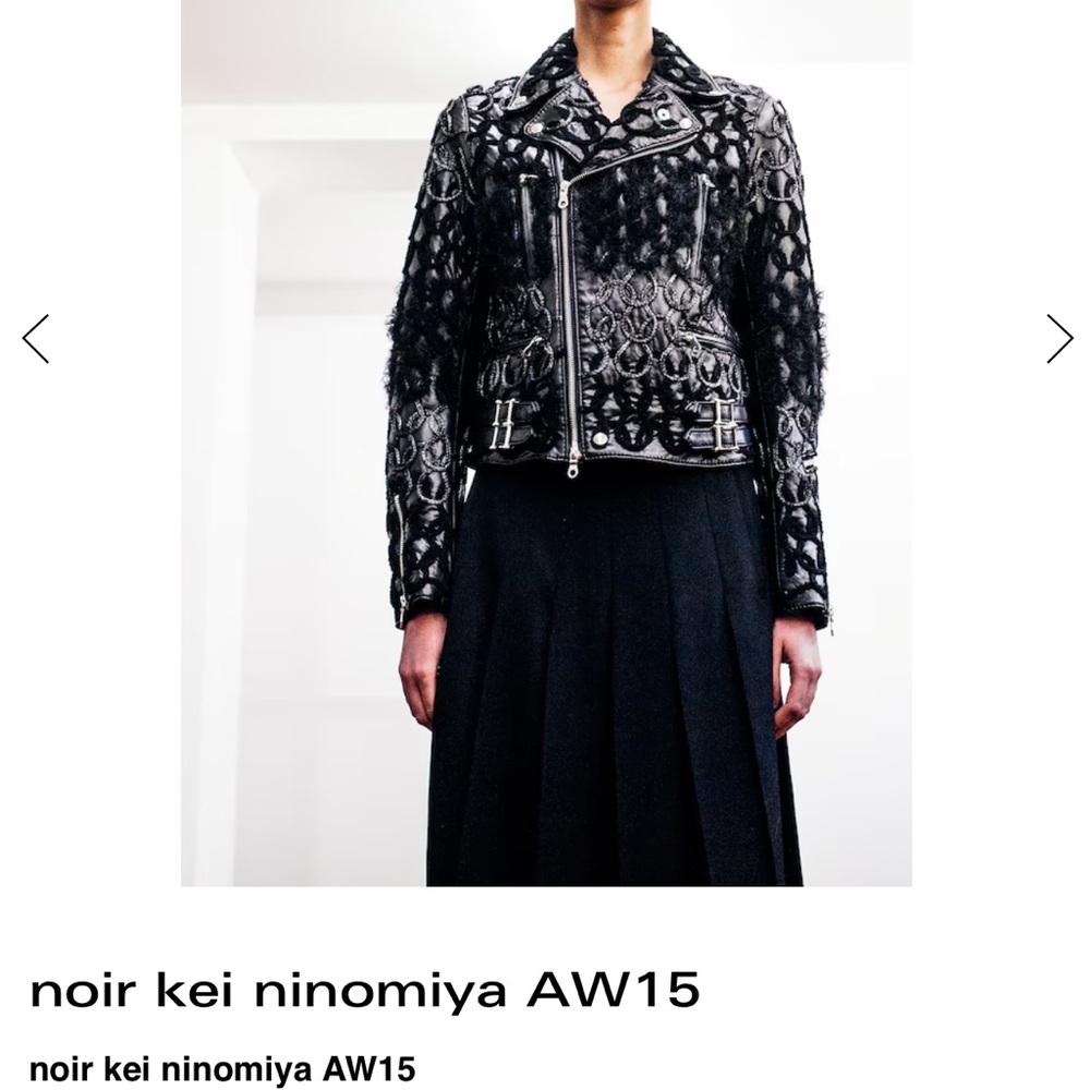 Noir Kei Ninomiya Textured Black pleather Jacket